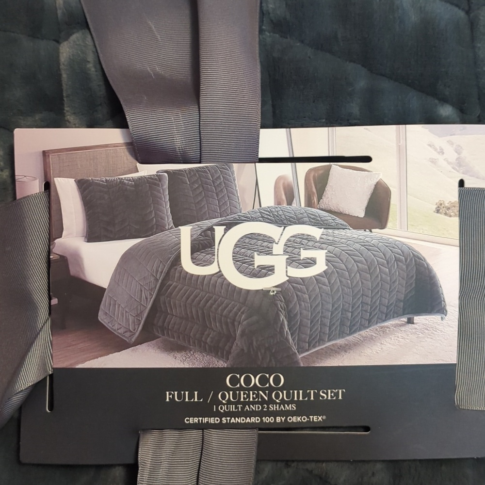 UGG Coco Quilted Comforter Set in Deep Night